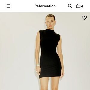 Reformation black knit Alden dress